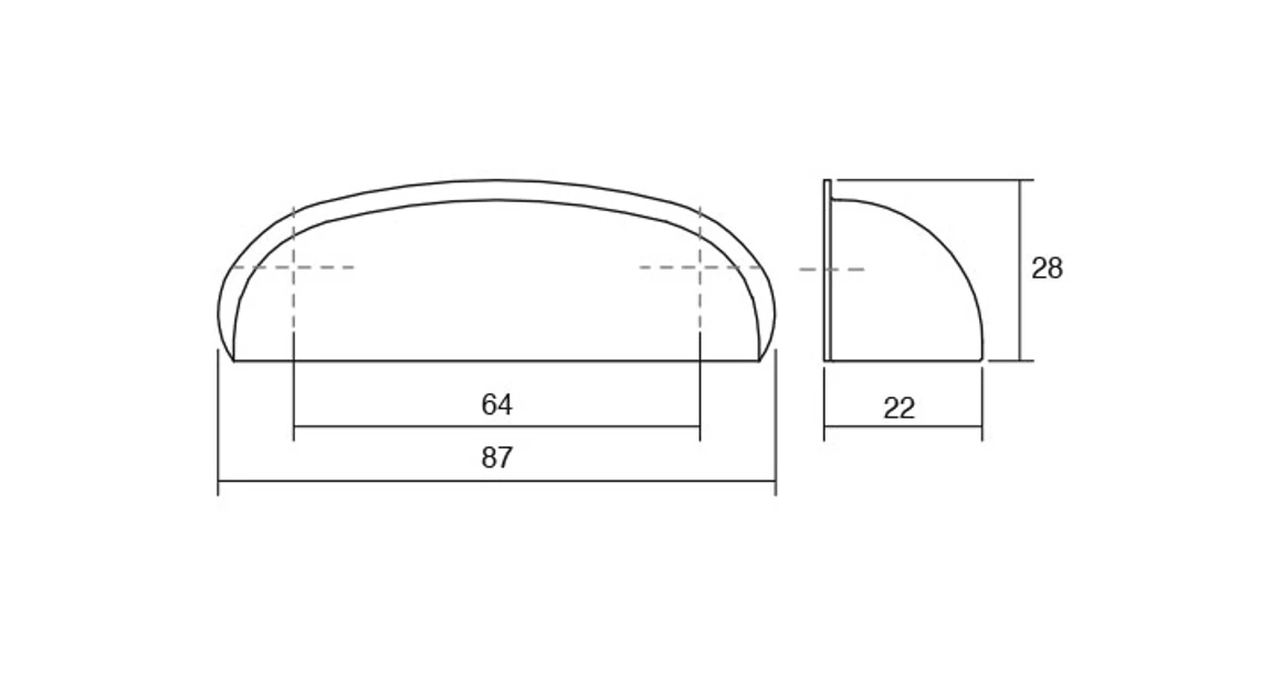 Kép 4/4 - Fogantyú  Viefe AURA   64mm, fém, antik ezüst