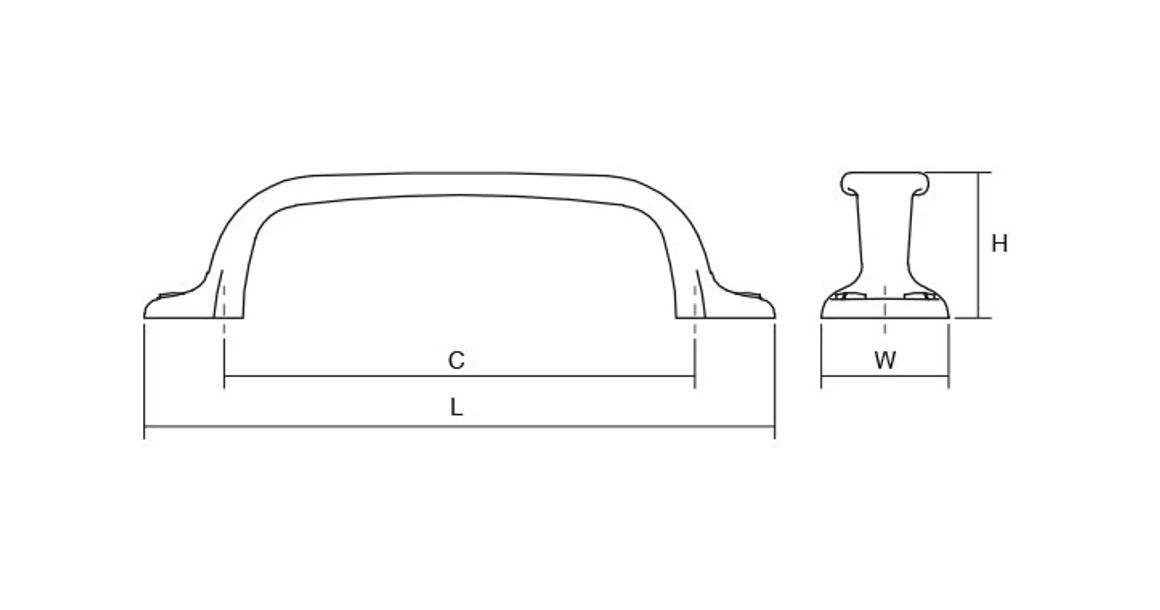 Kép 4/4 - Fogantyú  Viefe AVA   96mm, fém, fényes króm