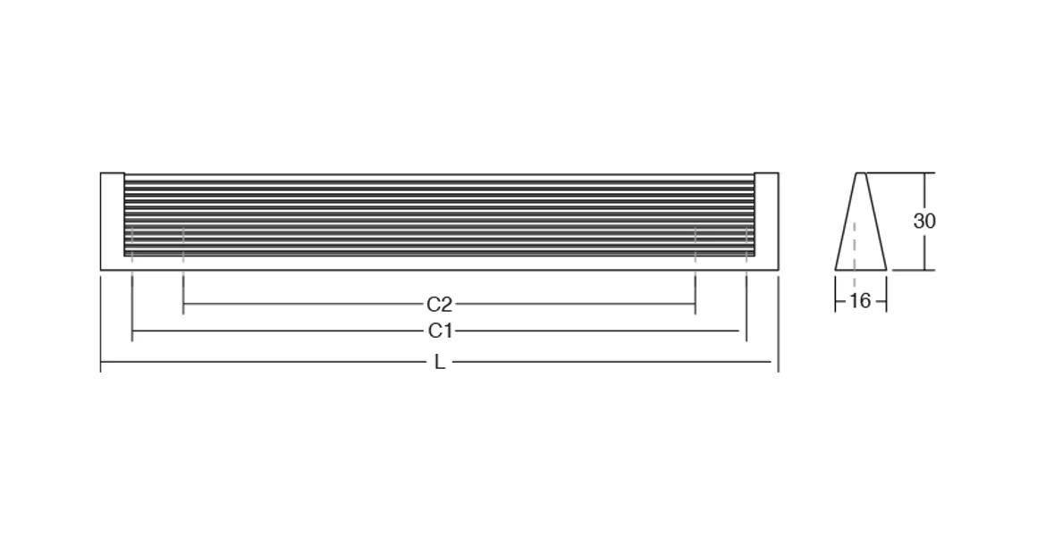 Kép 4/4 - Fogantyú  Viefe BACKK   96mm, fém, texturált fekete