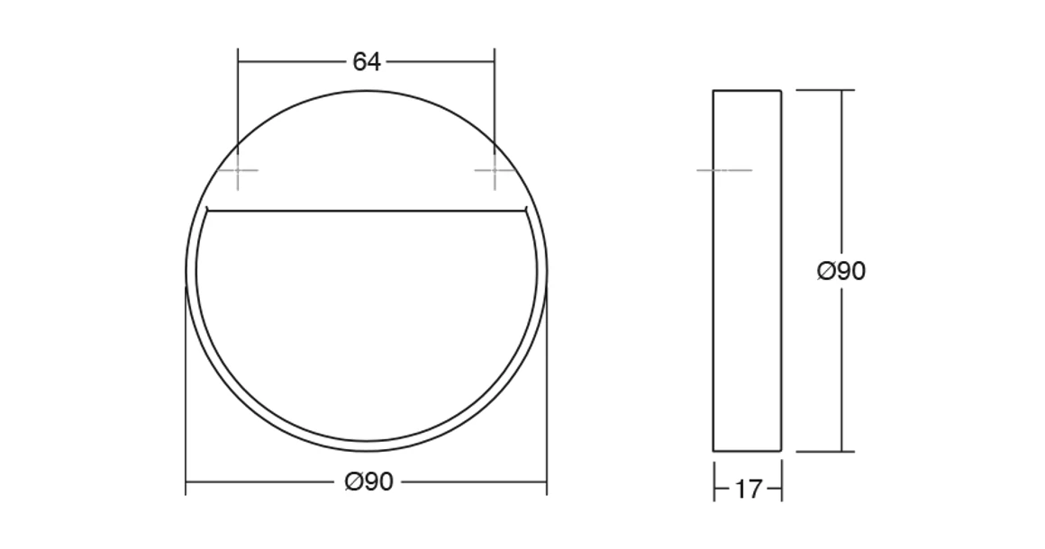 Kép 4/4 - Fogantyú  Viefe BAU  64mm, fém, csiszolt nikkel