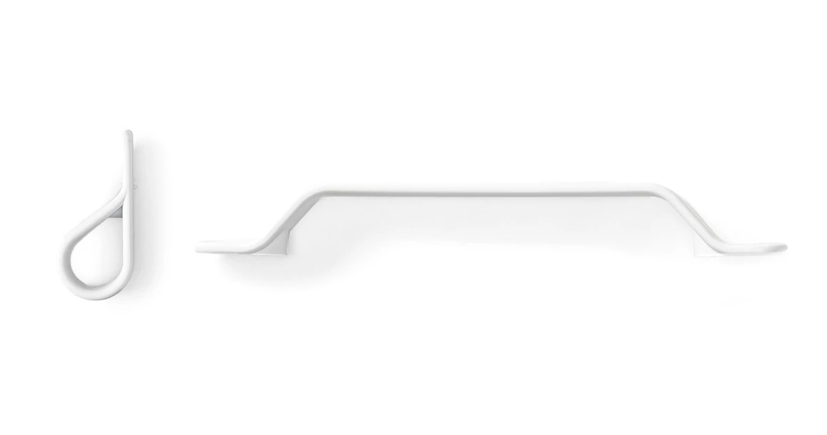 Kép 5/6 - Fogantyú  Viefe BELT  gomb, fém, matt fehér