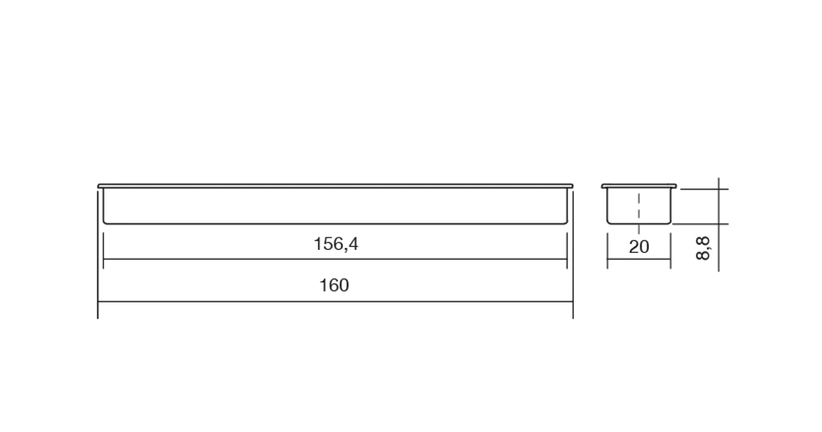 Kép 6/6 - Fogantyú  Viefe CUBIC süllyesztett, fém, matt fehér