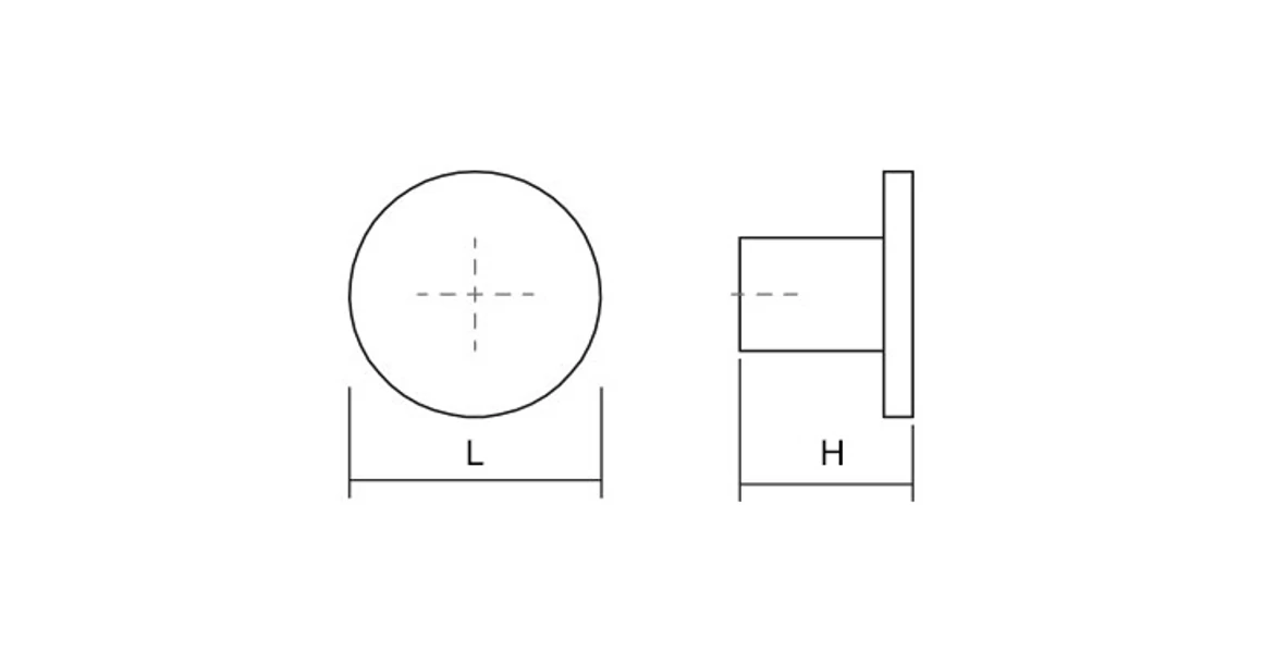 Kép 4/6 - Fogantyú  Viefe COMO BIG gomb, fém, csiszolt pezsgő