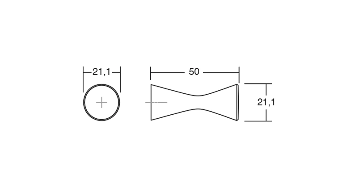 Kép 5/5 - Fogas  Viefe DIABOLO alumínium, gomb, szálcsiszolt EI