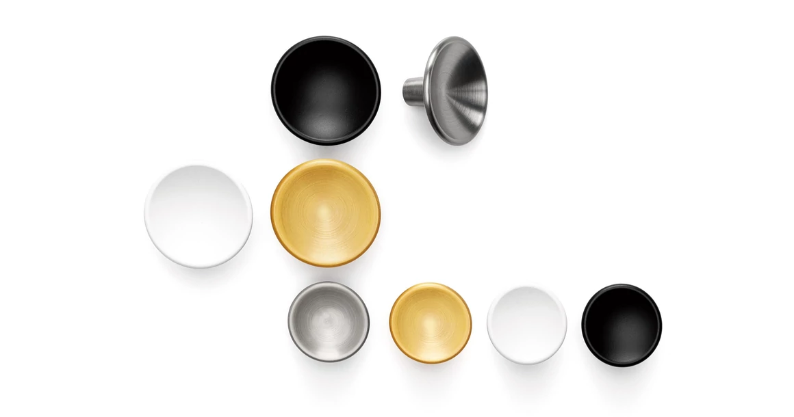 Kép 2/8 - Fogantyú  Viefe DISC gomb, D50, fém, csiszolt bronz