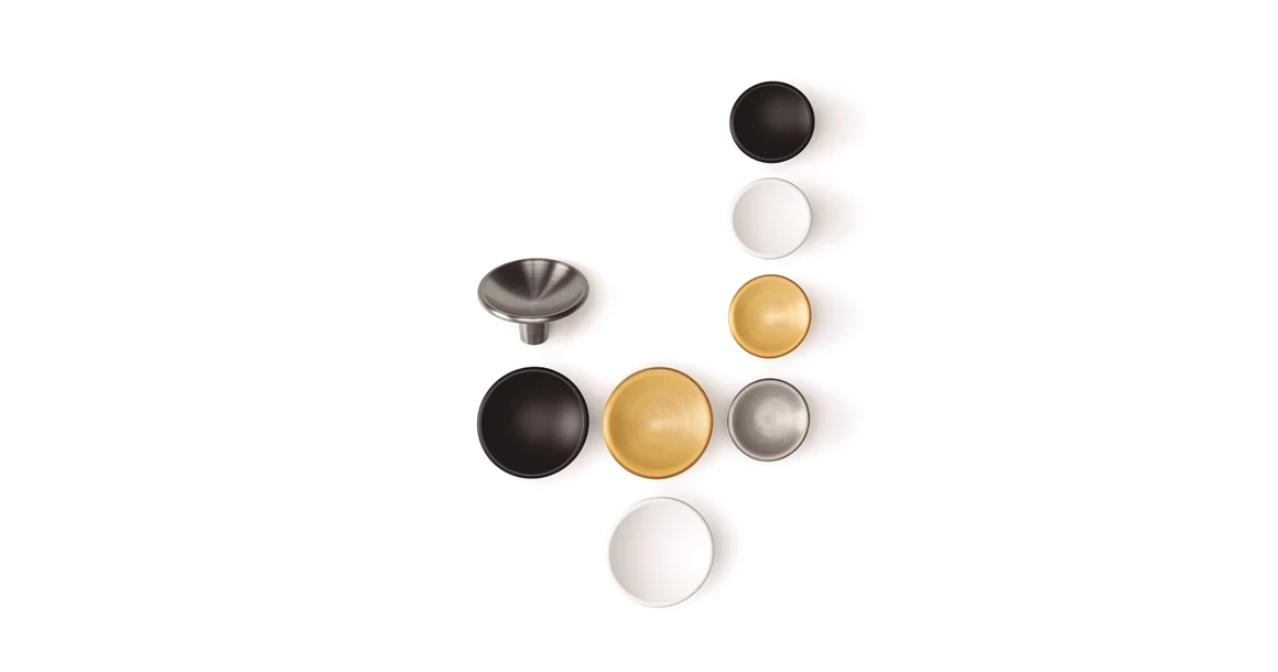 Kép 3/8 - Fogantyú  Viefe DISC gomb, D50, fém, csiszolt bronz