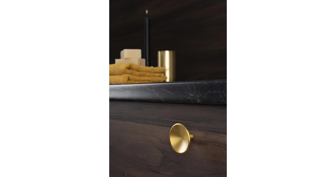 Kép 4/8 - Fogantyú  Viefe DISC gomb, D50, fém, csiszolt bronz