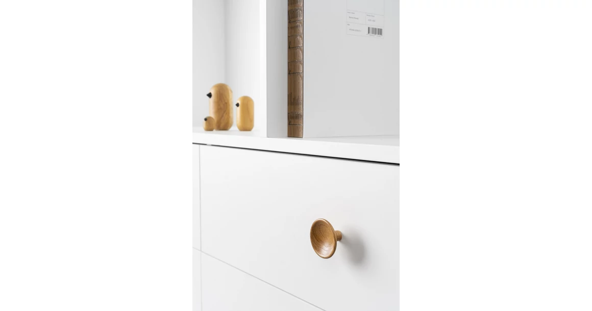 Kép 3/4 - Fogantyú  Viefe DISC gomb, D38, fa, dió