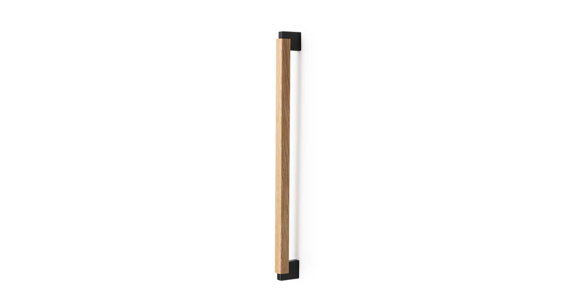 Kép 1/10 - Fogantyú  Viefe DUO BIG kétoldalról szerelhető szett  480mm, fém-fa, csiszolt láva szürke - tölgy