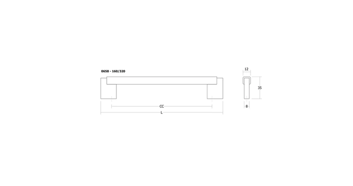 Kép 4/4 - Fogantyú  Viefe DUO MINI  160mm, fém-fa, csiszolt láva szürke - tölgy