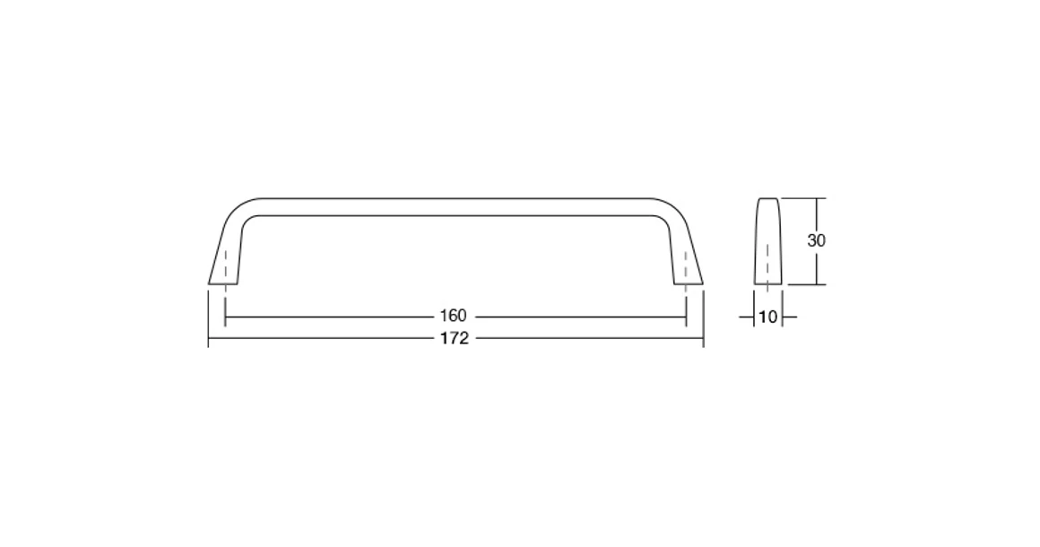 Kép 5/5 - Fogantyú  Viefe ESTE  160mm, fém, fényes króm