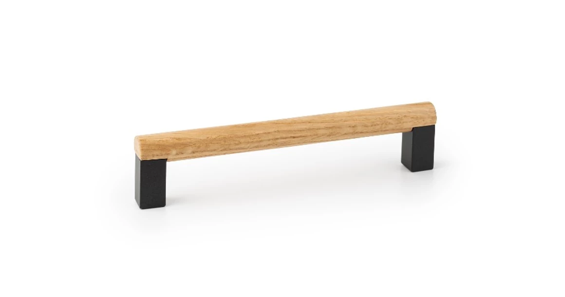 Kép 1/5 - Fogantyú  Viefe ETO  160mm, alumínium-fa, csiszolt láva szürke - tölgy