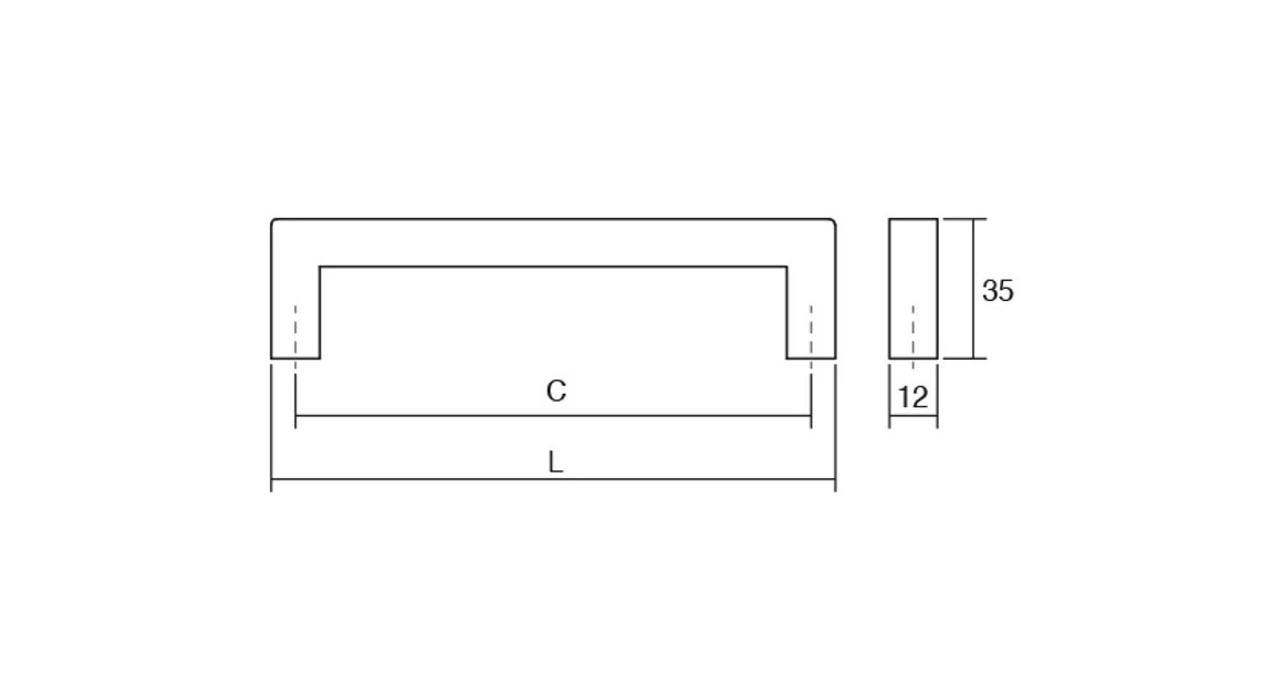 Kép 3/3 - Fogantyú  Viefe FERRI  128mm, rozsdamentes acél, fényes inox