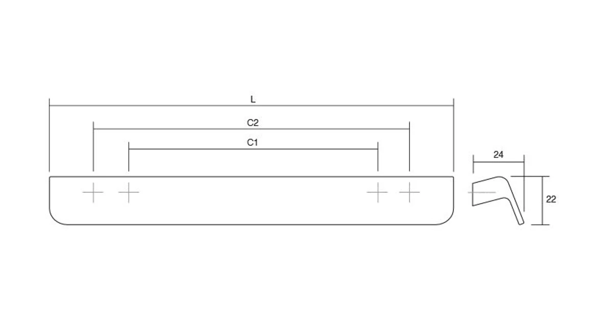 Kép 5/5 - Fogantyú  Viefe FLAPP   32mm, fa, tölgy