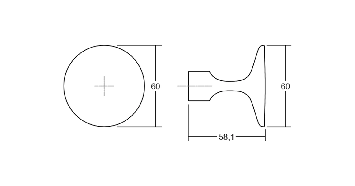 Kép 3/3 - Fogas  Viefe FLOID  gomb, fém, csiszolt arany EI