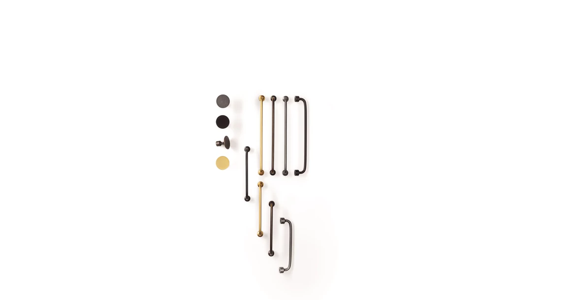 Kép 2/3 - Fogantyú  Viefe FLOID gomb, fém, csiszolt arany