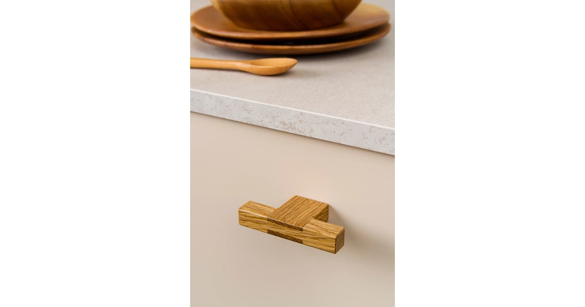 Kép 4/4 - Fogantyú  Viefe HAKO gomb, fa, tölgy