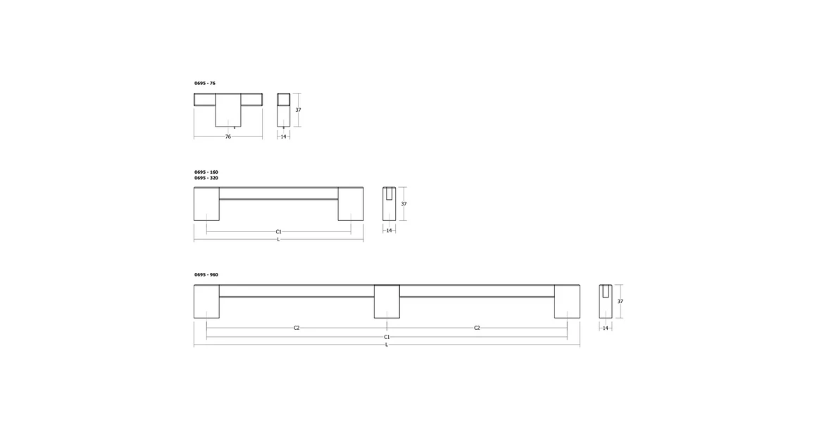 Kép 3/4 - Fogantyú  Viefe HAKO gomb, fa, tölgy