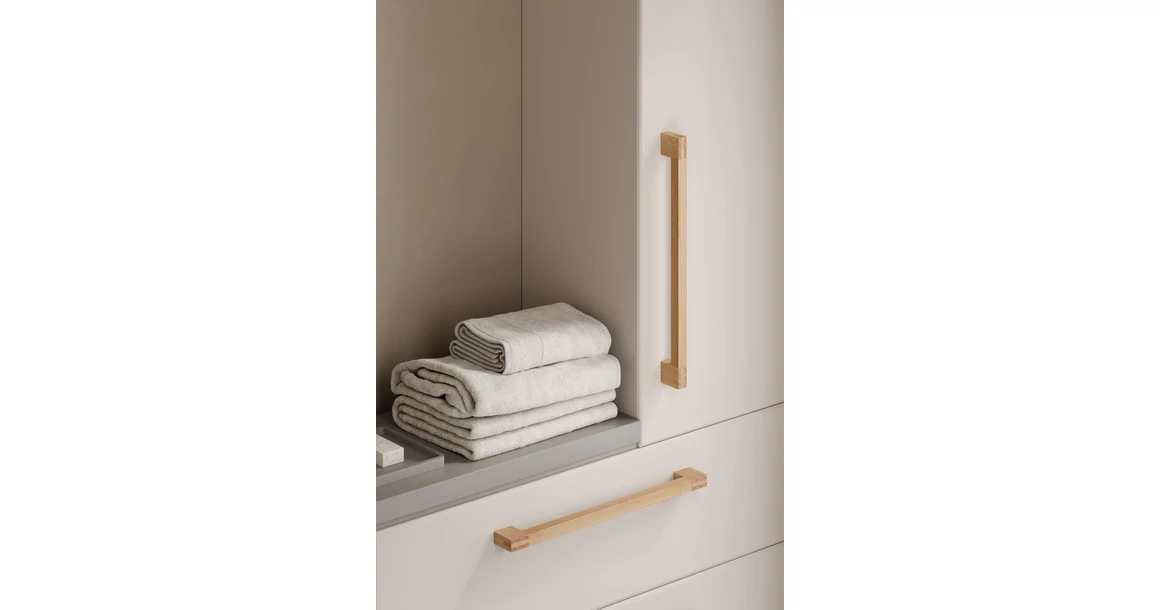 Kép 2/7 - Fogantyú  Viefe HAKO BIG frontról szerelhető 480mm, fa, tölgy