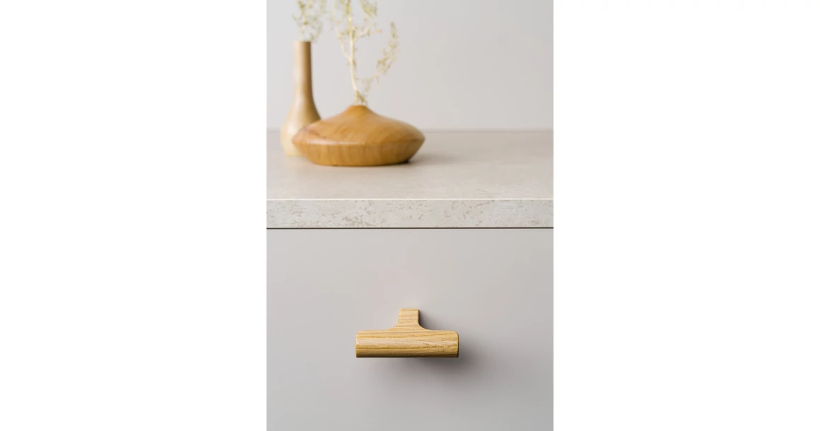 Kép 2/4 - Fogantyú  Viefe HINOKI WOOD gomb, fa, tölgy nyers