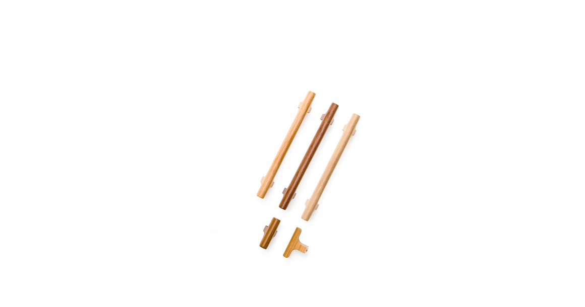 Kép 3/4 - Fogantyú  Viefe HINOKI WOOD gomb, fa, tölgy nyers