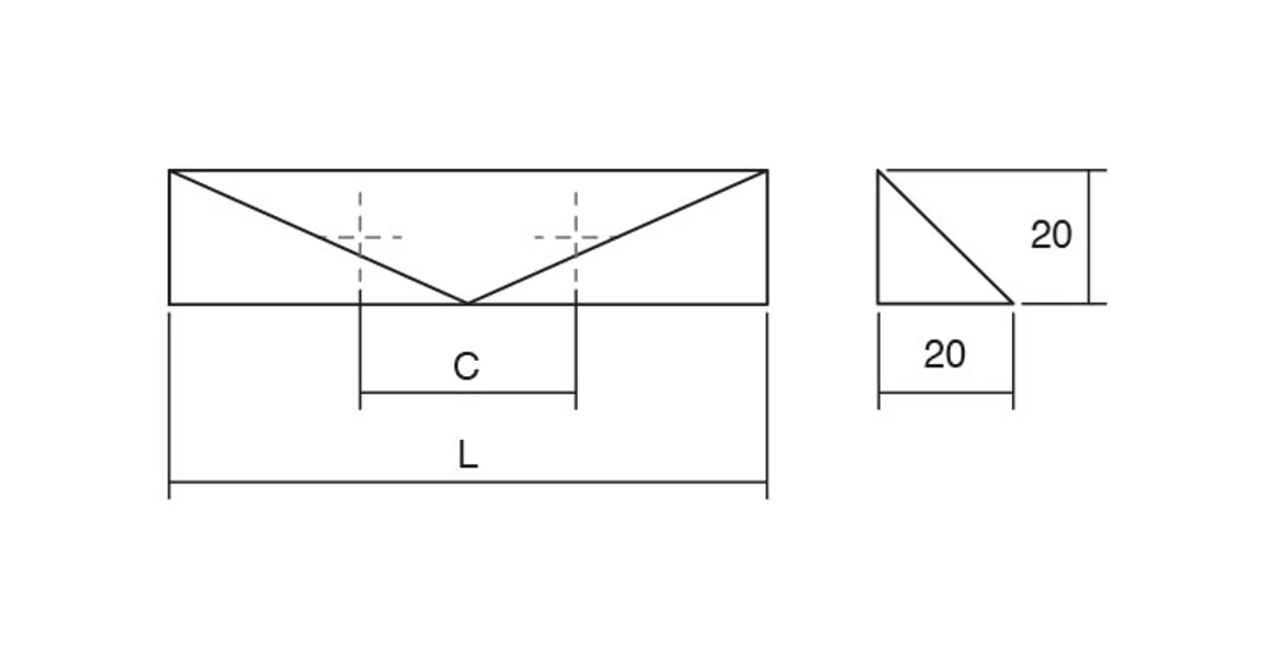 Kép 4/4 - Fogantyú  Viefe KARES   32mm, fém, fényes króm