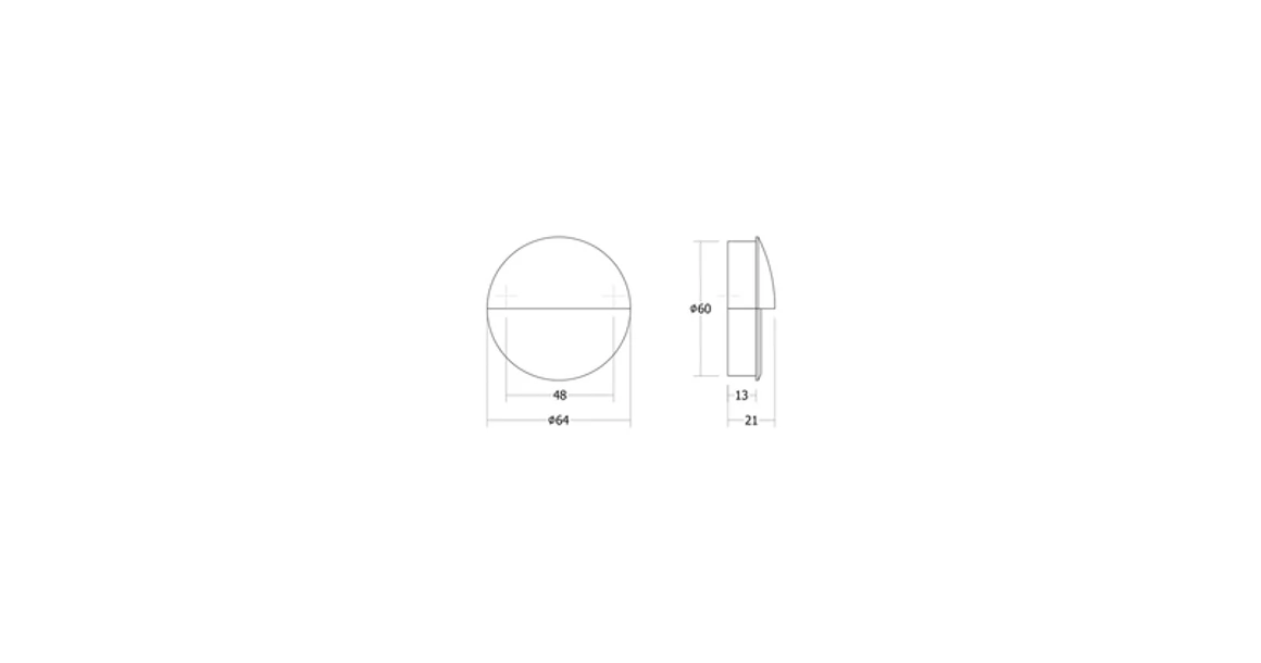 Kép 5/5 - Fogantyú  Viefe LIDD bemarható 60mm, fém, matt nikkel