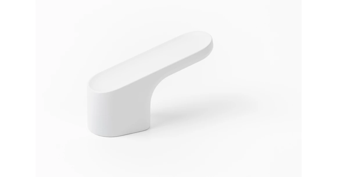 Kép 1/6 - Fogantyú  Viefe LUV gomb, fém, matt fehér