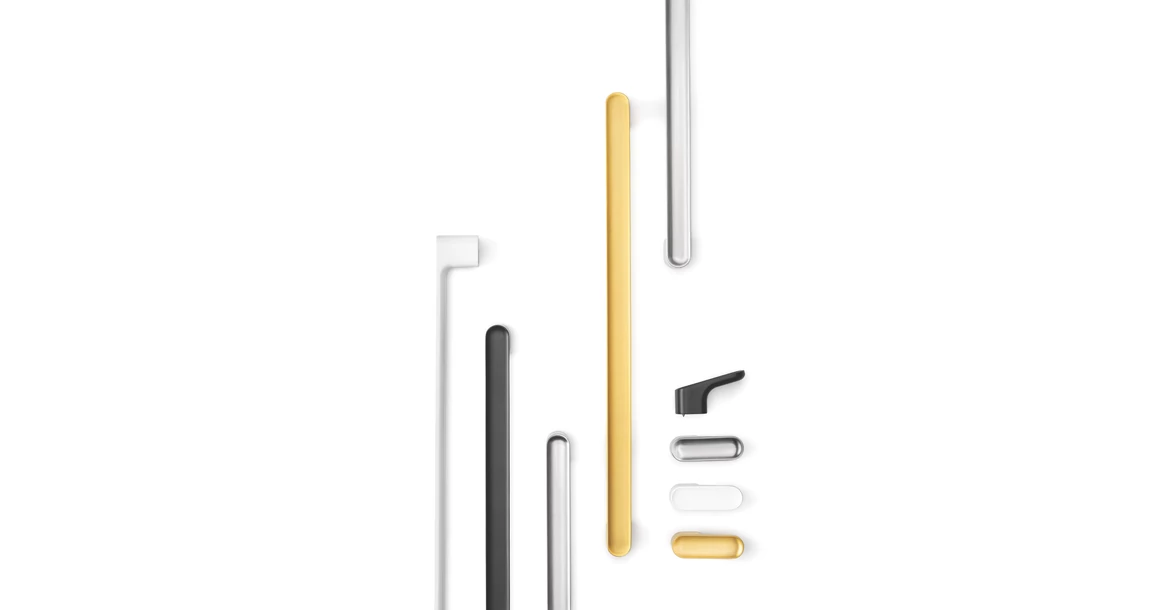 Kép 2/6 - Fogantyú  Viefe LUV gomb, fém, matt fehér