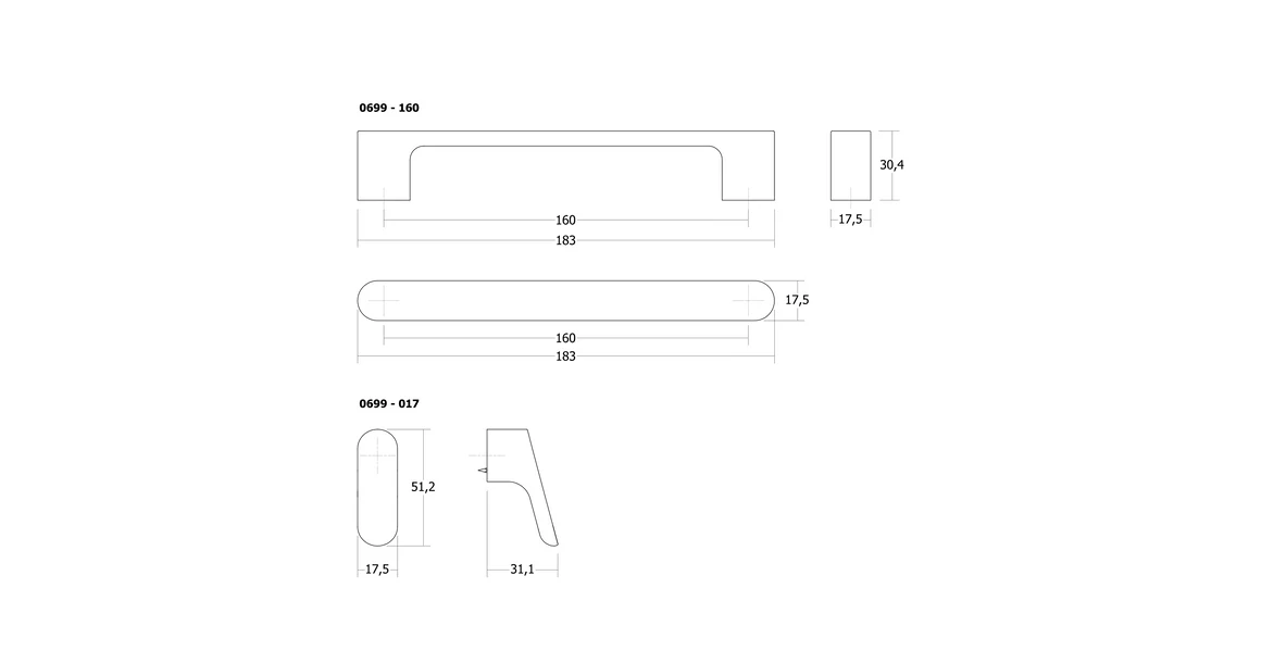 Kép 3/3 - Fogantyú  Viefe LUV WOOD gomb, fa, tölgy nyers
