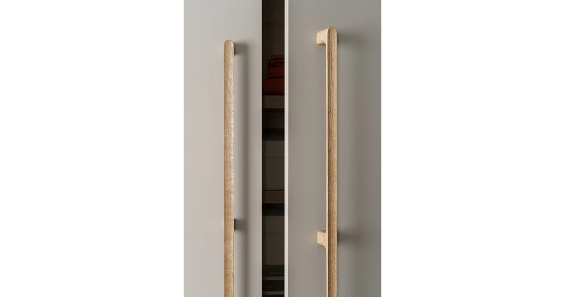 Kép 4/11 - Fogantyú  Viefe LUV BIG kétoldalról szerelhető szett  384mm, fa, tölgy