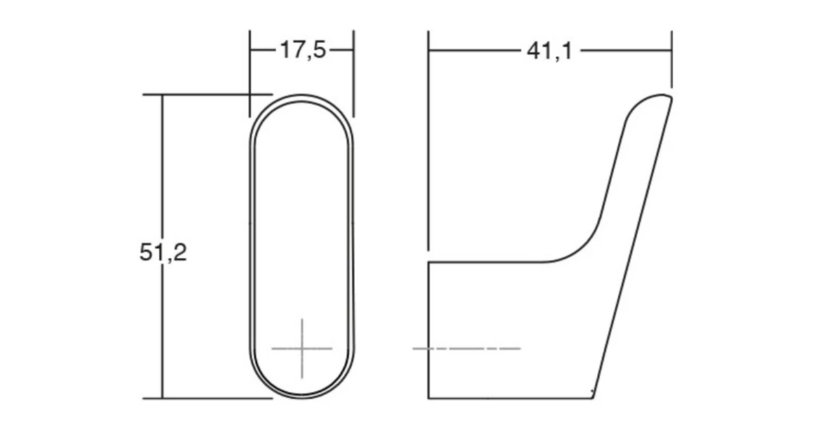 Kép 3/3 - Fogas  Viefe LUV fém, matt nikkel EI