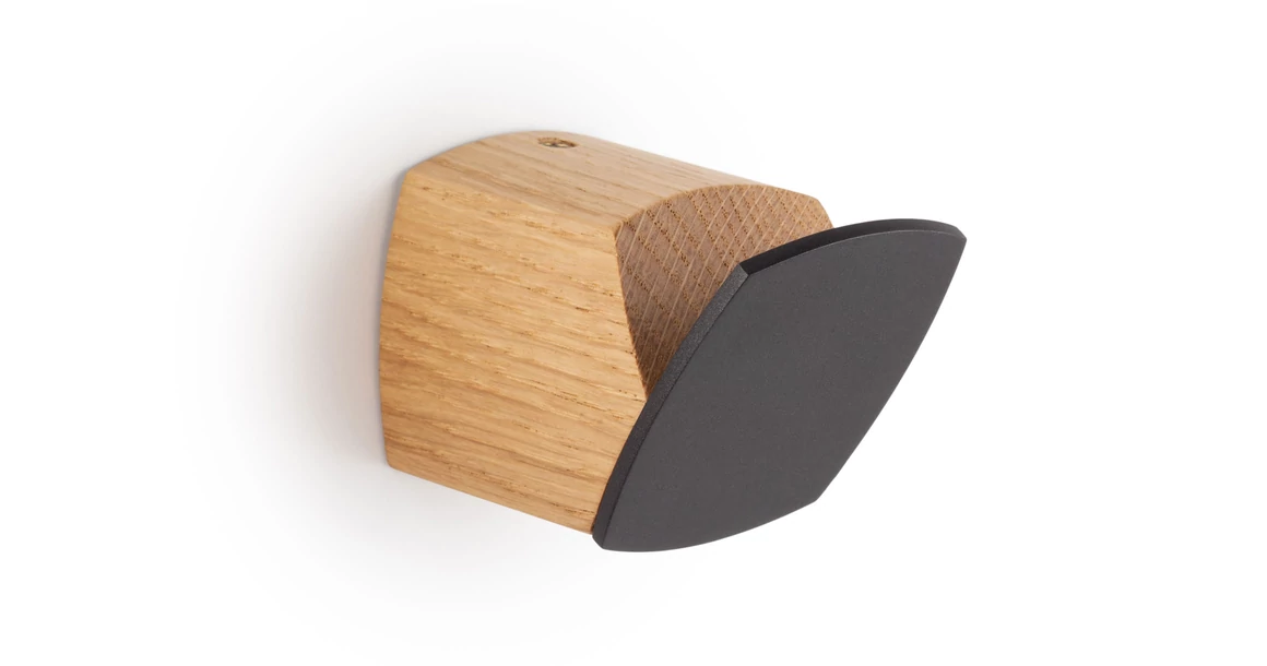 Kép 1/3 - Fogas  Viefe MEGG fa-fém, tölgy + láva szürke EI