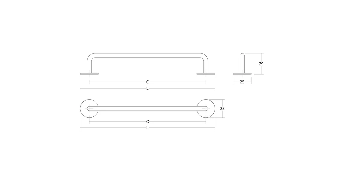 Kép 3/3 - Fogantyú  Viefe MILANO   96mm, fém, matt fehér