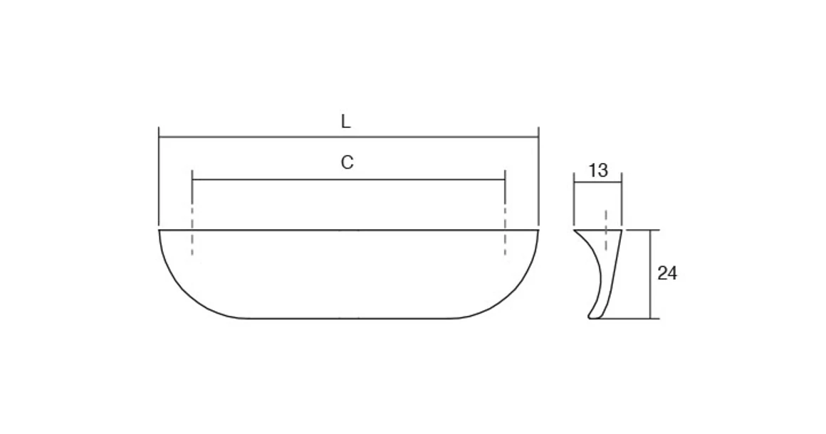 Kép 5/5 - Fogantyú  Viefe NICK   32mm, fém, fényes króm