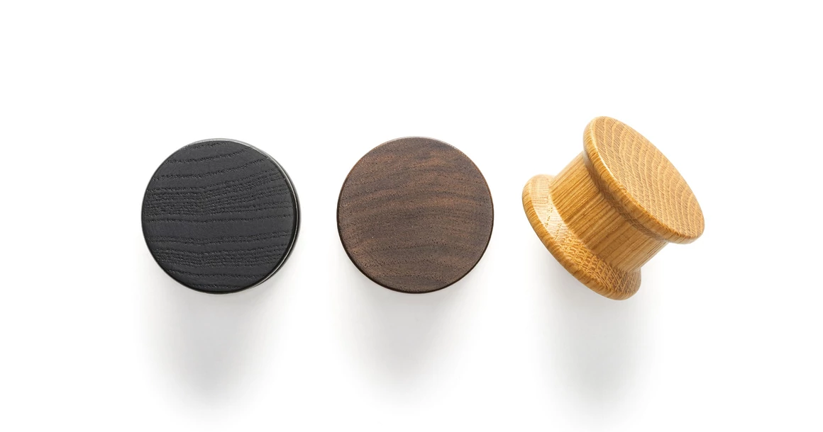 Kép 4/5 - Fogantyú  Viefe OH!  gomb, fa, 40mm, tölgy