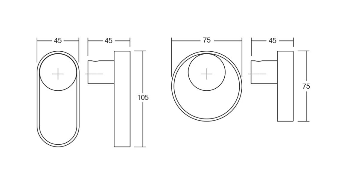 Kép 4/4 - Fogas  Viefe ORBIT   45mm, fém, fekete + vörösréz EI