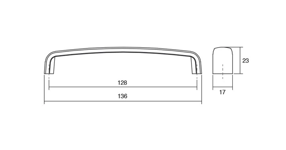 Kép 3/3 - Fogantyú  Viefe ORION  128mm, fém, antik ezüst