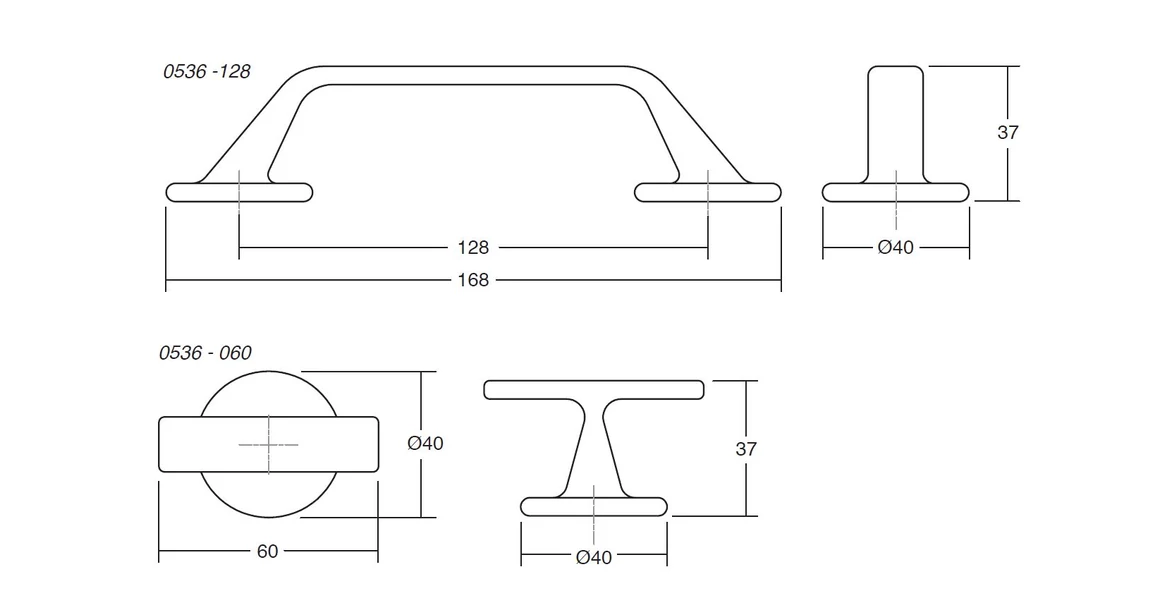 Kép 7/7 - Fogantyú  Viefe OTO  128mm, fém, fekete textúrájú