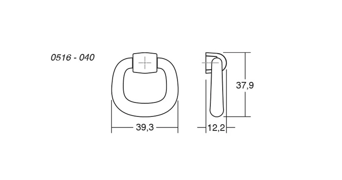 Kép 5/5 - Fogantyú  Viefe PENDANT gomb, fém, ónszürke