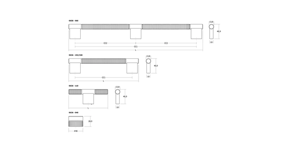 Kép 4/4 - Fogantyú  Viefe POINT gomb, alumínium, csiszolt fekete
