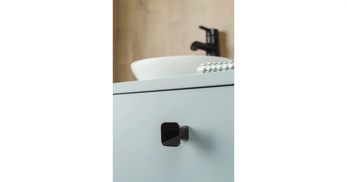 Kép 3/4 - Fogantyú  Viefe PRISM gomb, fém, fényes fekete titán