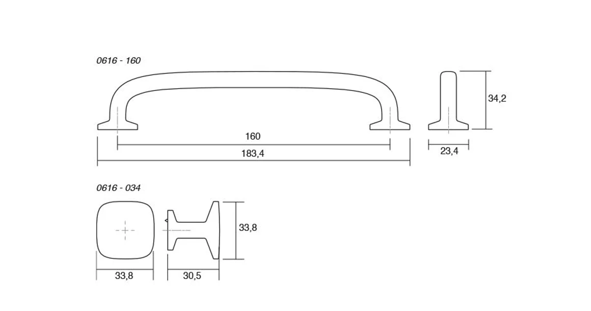Kép 4/4 - Fogantyú  Viefe QUART BIG  gomb, fém, csiszolt pezsgő