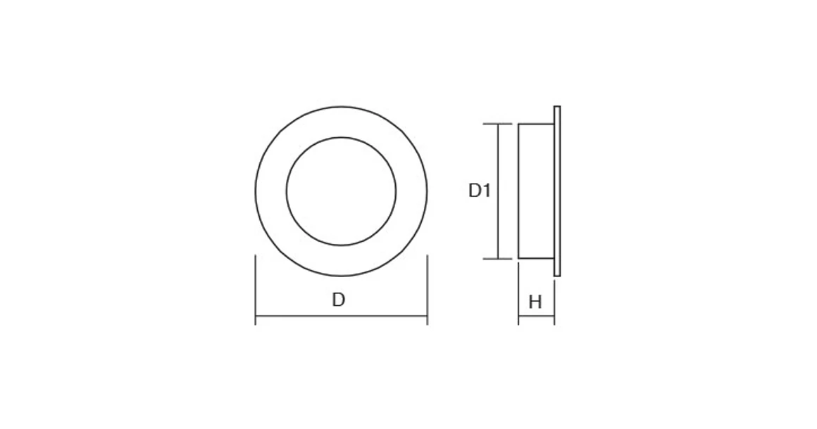 Kép 3/3 - Fogantyú  Viefe RADI süllyesztett, 50mm, rozsdamentes acél, szálcsiszolt
