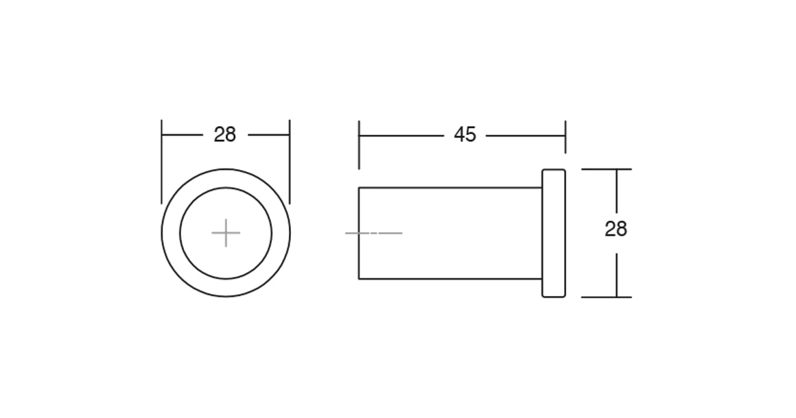 Kép 4/4 - Fogas  Viefe ROUND alumínium, gomb, sötét sárgaréz EI