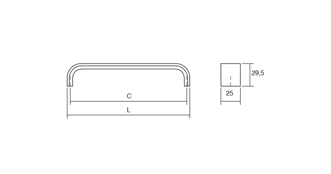 Kép 4/4 - Fogantyú  Viefe SENSE  128mm, alumínium, fényes króm