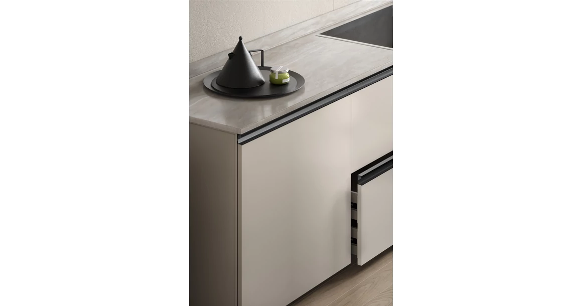 Kép 5/5 - Fogantyú  Viefe SIX élbe ültethető,  297mm, alumínium, texturált, matt fekete