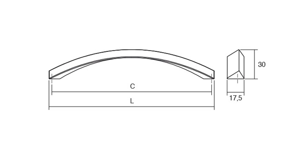 Kép 5/5 - Fogantyú  Viefe SMEE  160mm, fém, fényes króm