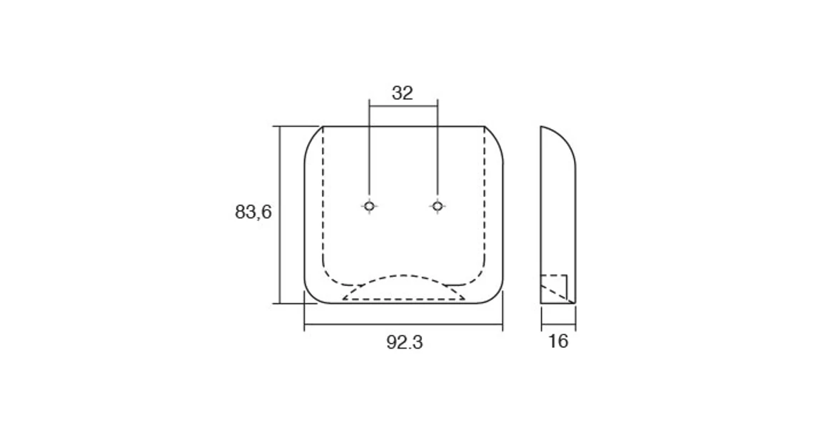 Kép 4/4 - Fogantyú  Viefe TACCO   32mm, fa, nyers bükk