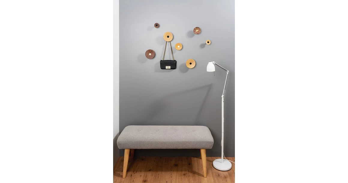 Kép 2/3 - Fogas  Viefe ZOOT  gomb,  90mm, fa-alumínium, csiszolt sötét sárgaréz + fekete lakkozott EI